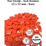 Zen Mozaik Sanatsal Mozaik Çalışmalarınız Için 12X12 mm - Kare Cam Mozaik Taşı (500 Gr) - Renk