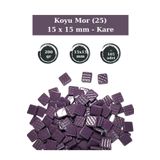 Zen Mozaik Sanatsal Mozaik Çalışmalarınız için 15 x15 mm - Kare Cam Mozaik Taşı (200 gr)