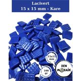 Zen Mozaik Sanatsal Mozaik Çalışmalarınız Için 15X15 mm - Kare Cam Mozaik Taşı (100 Gr) - Renk - Lacivert