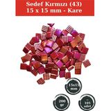 Zen Mozaik Sanatsal Mozaik Çalışmalarınız Için 15X15 mm - Kare Cam Mozaik Taşı (200 Gr) - Renk