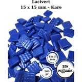 Zen Mozaik Sanatsal Mozaik Çalışmalarınız Için 15X15 mm - Kare Cam Mozaik Taşı - Renk - Lacivert