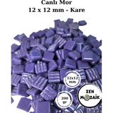 Zen Mozaik Sanatsal Mozaik Çalışmalarınız Için 15X15 mm - Kare Cam Mozaik Taşı - Renk