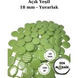 Zen Mozaik Sanatsal Mozaik Çalışmalarınız Için 18 mm Çaplı Yuvarlak Cam Mozaik Taşı - Renk - Açık Yeşil