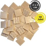Zen Mozaik Sanatsal Mozaik Çalışmalarınız Için 20X20 mm (2x2 Cm) Renkli Cam Mozaik Taşı - Pudra Pembe