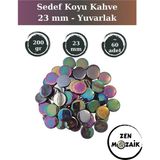 Zen Mozaik Sanatsal Mozaik Çalışmalarınız Için 23 mm Çaplı Yuvarlak Cam Mozaik Taşı - Renk