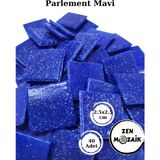 Zen Mozaik Sanatsal Mozaik Çalışmalarınız Için 25X25 mm (2,5x2,5 Cm) Renkli Cam Mozaik Taşı - Lacivert