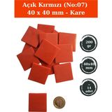 Zen Mozaik Sanatsal Mozaik Çalışmalarınız Için 40X40 mm Kare - Sedefli Cam Mozaik Taşı (200 Gr) - Renk - Açık Kırmızı