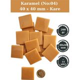 Zen Mozaik Sanatsal Mozaik Çalışmalarınız Için 40X40 mm Kare - Sedefli Cam Mozaik Taşı (200 Gr) - Renk - Karamel