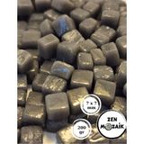 Zen Mozaik Sanatsal Mozaik Çalışmalarınız Için Renkli Cam Mozaik Taşı - 7x7 mm (Açık Mavi) - Gri
