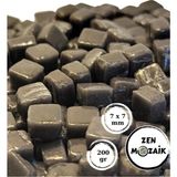 Zen Mozaik Sanatsal Mozaik Çalışmalarınız Için Renkli Cam Mozaik Taşı - 7x7 mm (Açık Mavi) - Koyu Gri