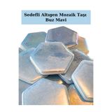 Zen Mozaik Sanatsal Mozaik Çalışmalarınız için Sedefli Altıgen Cam Mozaik Taşı - Kenar 18 mm, köşegen 36 mm (200 gr)