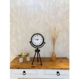 Zen Siyah Metal Mini Tripod Farsça Masa Saati 45×26 cm