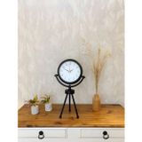 Zen Siyah Metal Mini Tripod Masa Saati 45×26 cm