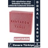 Zenara Bitkisel Organik Doğal Saç Yüz Vücut El Kullanım Bebek Hassas Ciltlerde Etkili Sabun KANTARON 5 Adet