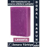 Zenara Bitkisel Organik Doğal Saç Yüz Vücut El Kullanım Cilt Onarıcı Temizleyici Sabun Lavanta