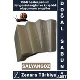 Zenara Bitkisel Organik Doğal Saç Yüz Vücut El Kullanım Cilt Sebum Dengesi Sağlayan Sabun SALYANGOZ 4 Adet