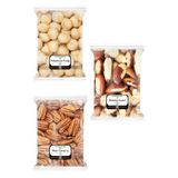 Zencefil Organik 3x170 Gr. Brezilya Cevizi Makademya Cevizi Pikan Cevizi İçi 170'şer Gram 3 Paket