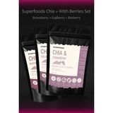 Zencefil Organik Chia Tohumu 3'lü Set Superfoods Çilekli Chia Tohumu + Gojiberry Chia + Zereşk Chia Chia Seeds Set - 1 Adet