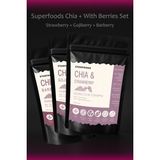 Zencefil Organik Chia Tohumu 3'lü Set Superfoods Çilekli Chia Tohumu + Gojiberry Chia + Zereşk Chia Chia Seeds Set - 1 Adet