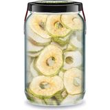Zencefil Organik Ekşi Yeşil Elma Kurusu Bi Kavanoz 660 Cc. Cam Kavanoz Yuvarlak Dilim Kuru Elma Slice Dried Apple - 1 Adet