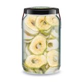 Zencefil Organik Elma Kurusu Yeşil Ekşi Elma Bi Kavanoz 660 cc. Cam Kavanozda Saf Katkısız Kuru Elma Dried Apples