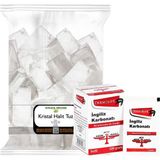 Zencefil Organik Halit Tuzu 1 kg. + Ingiliz Karbonatı 20 Stick (5 grX20Adet= 100 gr) Halit Tuz Saf Tuz Ingiliz Karbonat