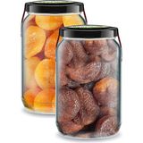 Zencefil Organik Jumbo Gün Kurusu Kayısı + Jumbo Sarı Kayısı Bi Kavanoz 660 Cc'lik Cam Kavanozlarda Y. Mahsül Kayısı - 1 Adet