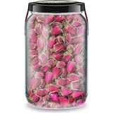 Zencefil Organik Tomurcuk Kırmızı Gül Kurusu Bi Kavanoz 660 cc Cam Kavanozda Koyu Pembe Tomurcuk Gül Dried Rose Bud - Bitki Çayı