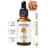 Zencefil Yağı (Ginger Oil) Soğuk Sıkım Sabit Yağ 30 ml Damlalıklı Cam Şişe