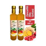 Zencefilli Alıç Sirkesi 500 Ml 2'li Paket - Organik Doğal Fermantasyon