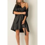 ZENCHES Dantelli Saten Sabahlık Ve Gecelik İkili Takım Çeyiz Seti