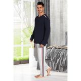 ZENCHES Erkek Pijama Takımı,Lacivert L,ZNC8680570431927