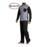 ZENCHES Erkek Pijama Takımı,Siyah S/M