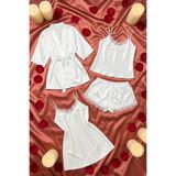 ZENCHES Gecelik Ve Sabahlık Takımı Çeyiz Seti,Çok Renkli L/Xl