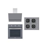Zendi Turbo Gri Ankastre Set (ZD.1015.G-ZO.22475.G-ZF.3351.G)