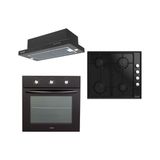 Zendi ZS4002B Ankastre Set -Dolap Altı Aspiratör-Emaye Ocak-Statik Fırın (ZD1201B-ZO21411B-ZF3301B)