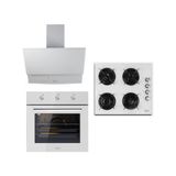 Zendi ZS4006W Beyaz Ankastre Set-Cam Davlumbaz-Cam Ocak-Turbo Fırın ( ZD.1012.W-ZO.22472.W-ZF.3012.W)