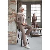 Zeneva Collection Vizon - Fitilli İkili Takım (Tunik & Pantolon)