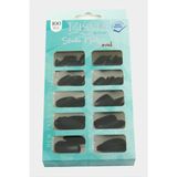 Zengezur Misyul Oval Mat Takma Tırnak 100 Adet-Siyah