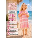 zenginhome ÇOCUK BORNOZ-PANÇO PEŞTEMAL PLAJ HAVLUSU %100 PAMUK-PEMBE