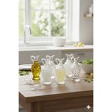 ZenGlow 6 Adet Cam Minik Zeytinyağı Sirke Limon Suyu Süt için Sofra Sosluk Şişe Yağdanlık Set