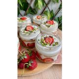 ZenGlow 6'lı Magnolya Bardağı Cam Magnolia Puding Tatlı Cup Kase Seti 300 Cc