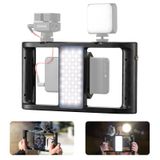 ZENIKO MR11 Akıllı Telefon Video Rig Işık/Soğuk Ayakkabı/ARRI Delik/1/4 Delik/Uzaktan Kumanda, Hepsi Bir Arada Telefon Video Sabitleyici Kavrama Vlogging Kafesi, Dahili Pil Kablosuz Şarj/Dönebilen