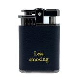 Zenit Less Smoking Deri Kaplama Benzinli Çakmak - Siyah