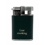 Zenit Less Smoking Deri Kaplama Benzinli Çakmak - Yeşil