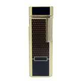 Zenit Slim Altın Serisi - Art Deco Desenli Mum Alevli Klasik Çakmak