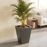 Zenith 40 cm Dikey Konik Metal Saksı – İç ve Dış Mekan Modern Dekoratif Saksılık (40×30/20 cm) (Antrasit)