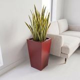 Zenith 50 cm Dikey Konik Metal Saksı – İç ve Dış Mekan Modern Dekoratif Saksılık (50×30/20 cm) (Kiremit)