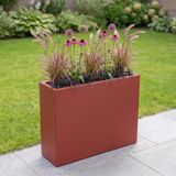 Zenith 80x20x60 cm Metal Dikdörtgen Saksılık - İç ve Dış Mekan Modern Saksı (Kiremit)