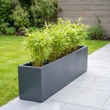 Zenith 97x20x30 cm Metal Yatay Dikdörtgen Saksılık - İç ve Dış Mekan Modern Metal Saksı